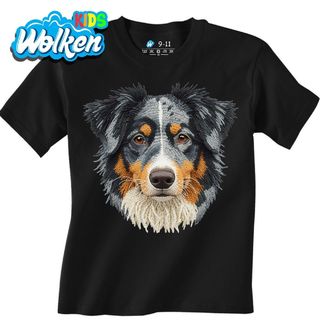 Dětské tričko Háčkovaný Australský ovčák Blue merle.jpg