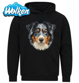 Mikina Háčkovaný Australský ovčák Blue merle.jpg