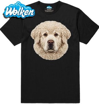 Pánské tričko Háčkovaná Bílá Tibetská doga.jpg