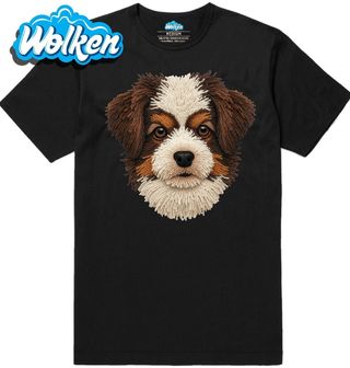 Pánské tričko Háčkovaný Miniaturní australský ovčák.jpg