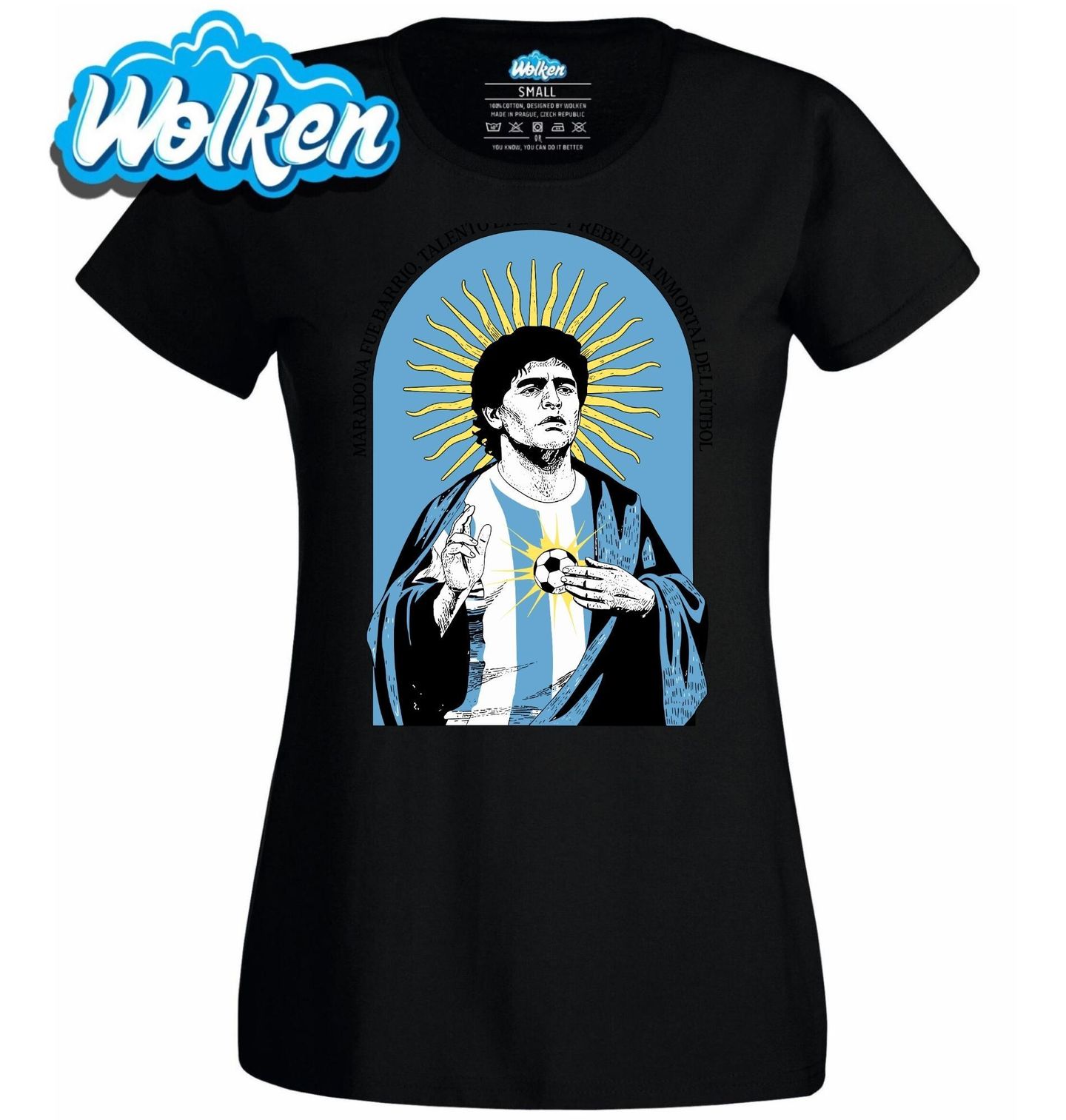 Dámské tričko Bůh Fotbalu Diego Maradona.jpg