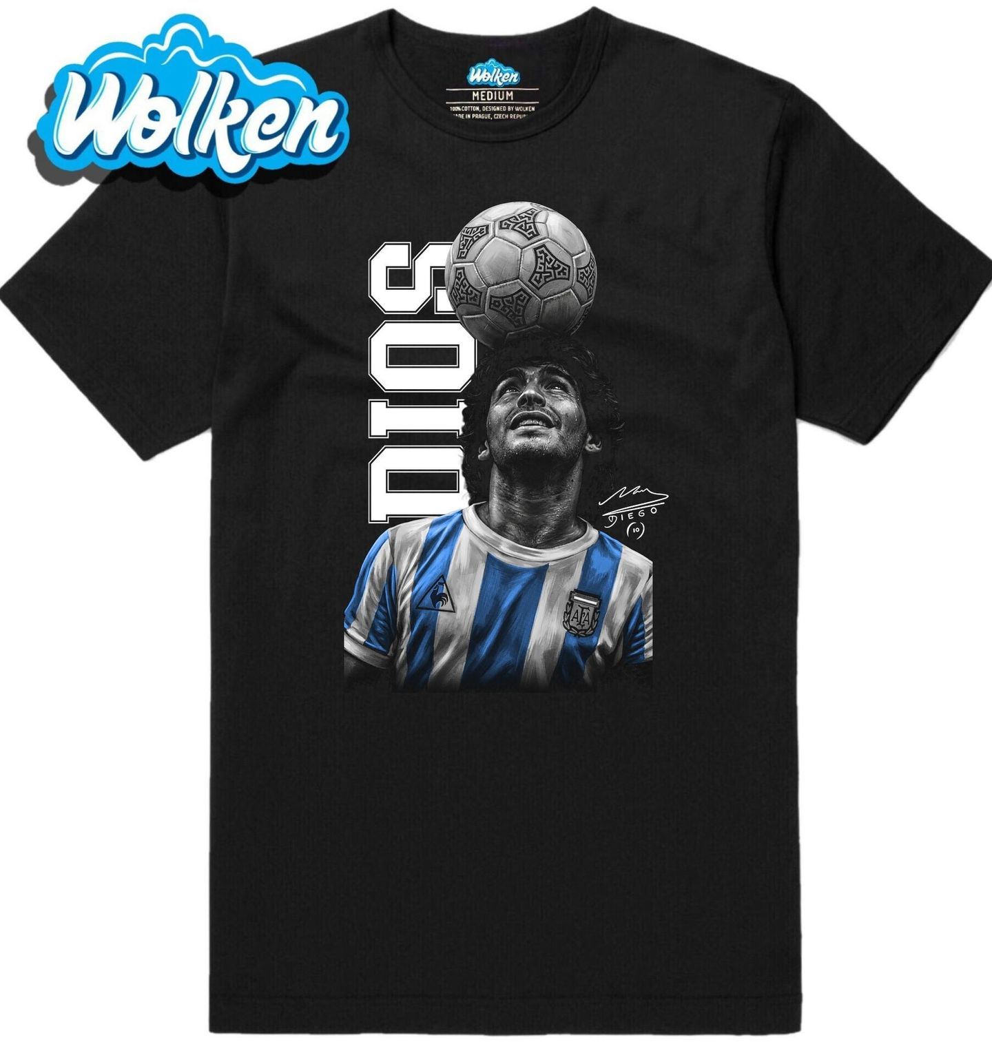 Pánské tričko Bůh Diego Maradona DIOS 10.jpg