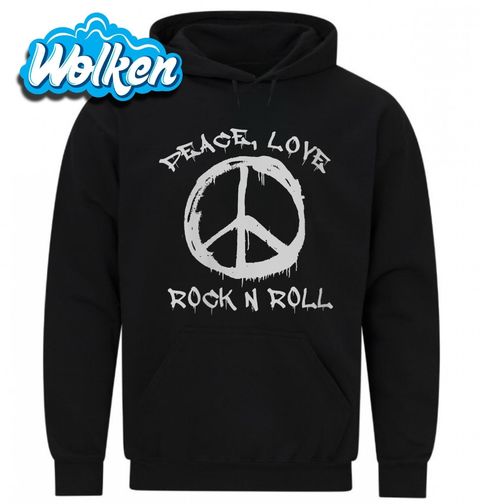 Obrázek produktu Pánská mikina Mír Láska Rock Peace Love Rock N Roll