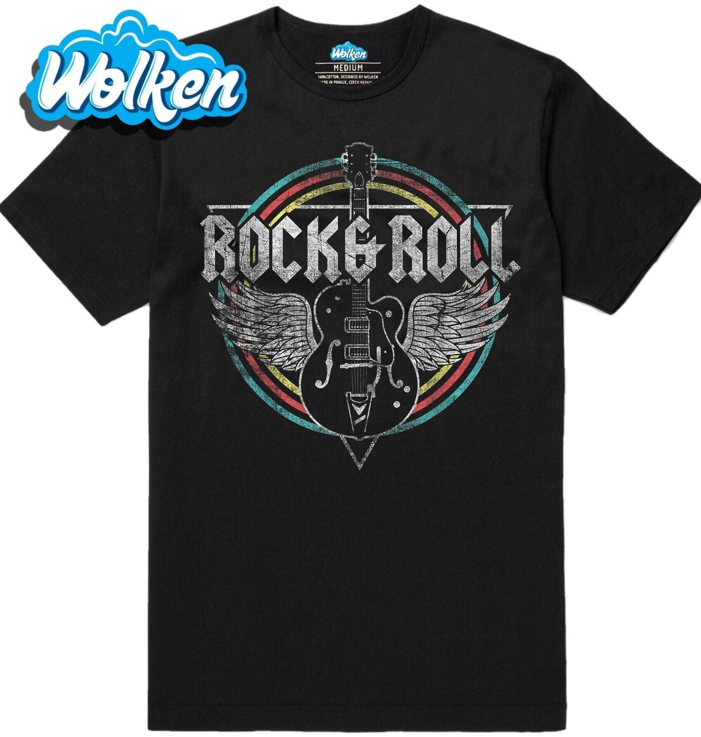 Pánské tričko Retro Rocková Kytara s Křídly Rock & Roll.jpg