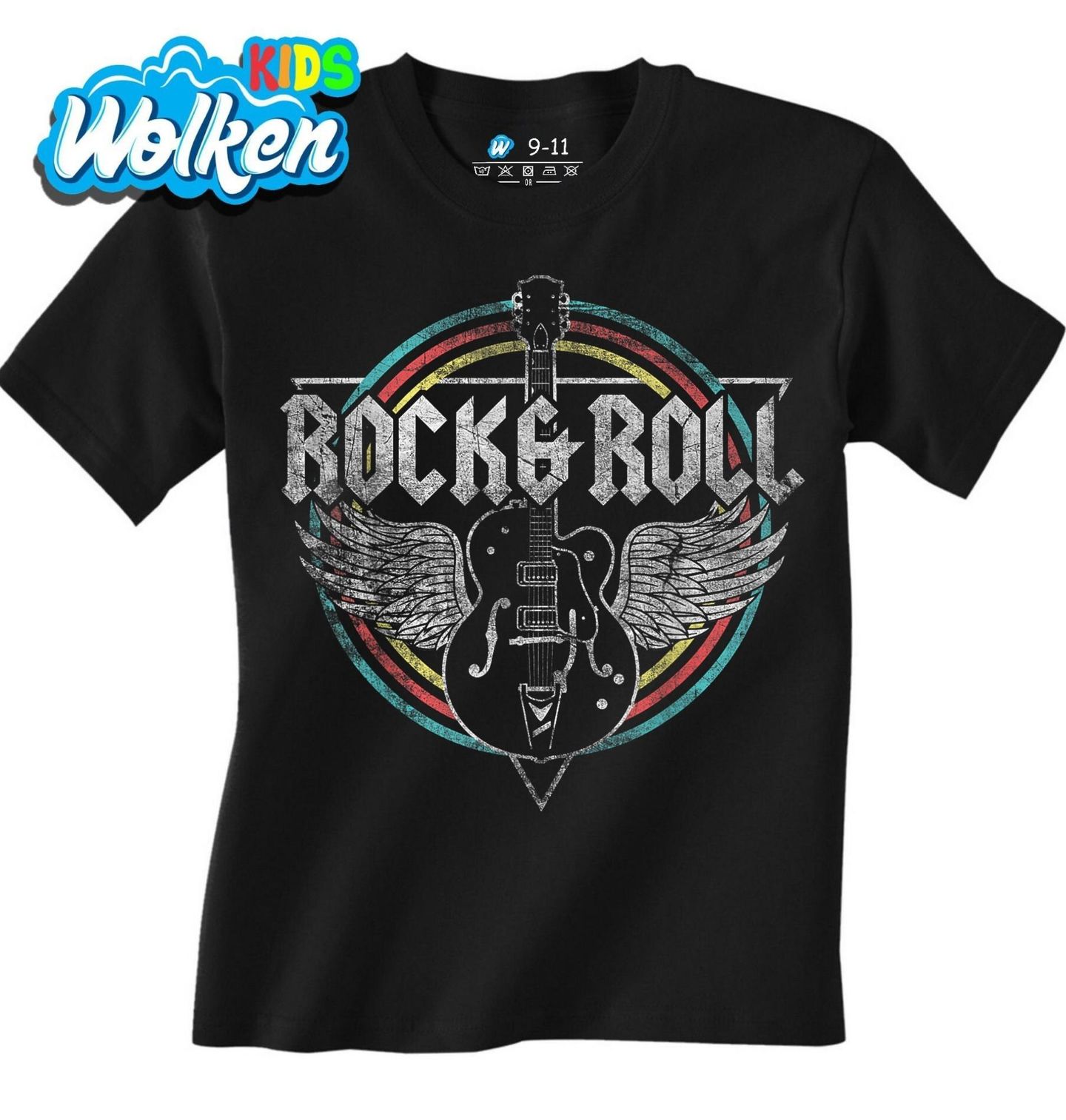 Dětské tričko Retro Rocková Kytara s Křídly Rock & Roll.jpg