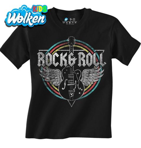 Obrázek produktu Dětské tričko Retro Rocková Kytara s Křídly Rock & Roll