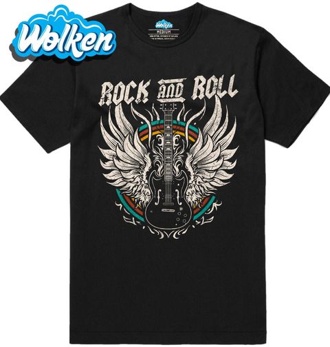 Obrázek produktu Pánské tričko Rocková Kytara s Křídly Rock & Roll