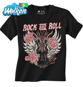 Dětské tričko Kytara mezi Růžemi Rock and Roll Roses.jpg