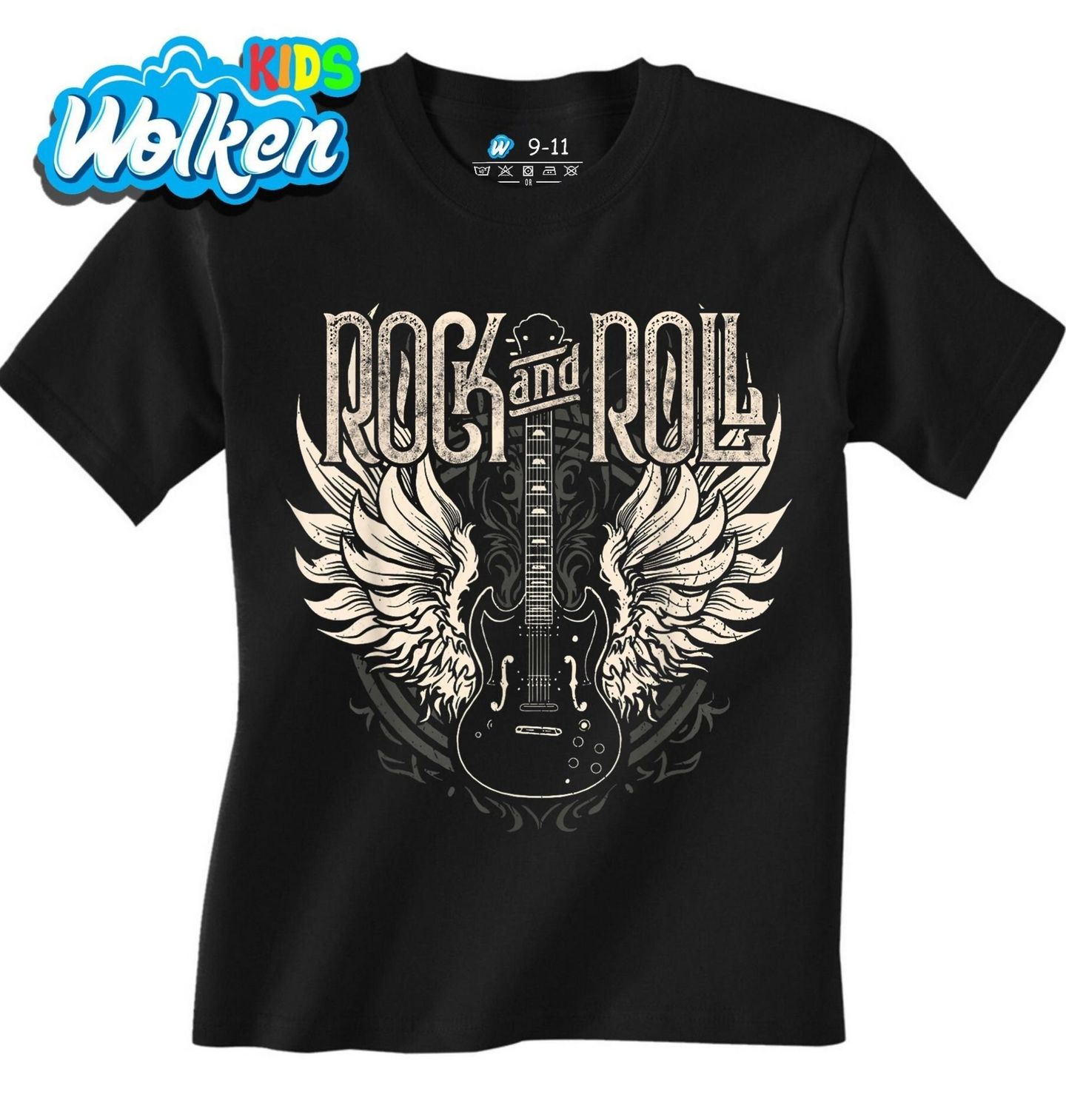 Dětské tričko Vintage Kytara s Křídly Rock and Roll.jpg