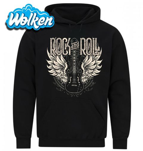 Obrázek produktu Pánská mikina Vintage Kytara s Křídly Rock and Roll