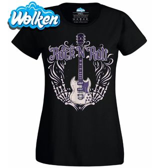 Dámské tričko Temná Kytara Rock N Rollu.jpg