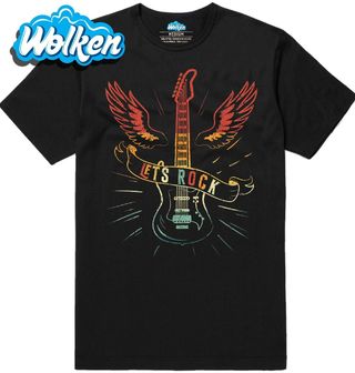 Pánské tričko Retro Elektrická Kytara Let’s Rock.jpg