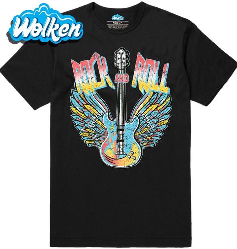 Obrázek produktu Pánské tričko Barevná Kytara s Křídly Rock and Roll