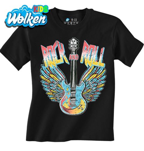 Obrázek produktu Dětské tričko Barevná Kytara s Křídly Rock and Roll
