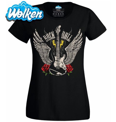 Obrázek produktu Dámské tričko Kytara s Křídly Rock and Roll Wings