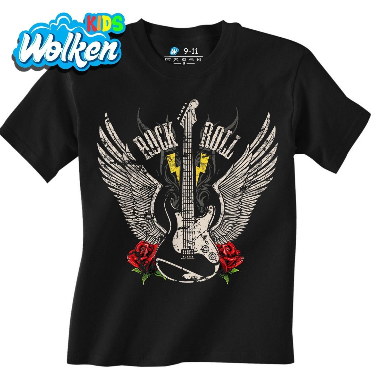 Dětské tričko Kytara s Křídly Rock and Roll Wings.jpg