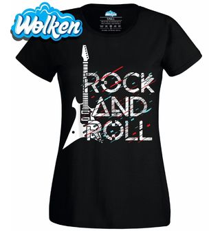Dámské tričko Elektrická Kytara Glitch Rock and Rollu.jpg