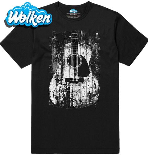 Obrázek produktu Pánské tričko Vintage Dřevěná Akustická Kytara