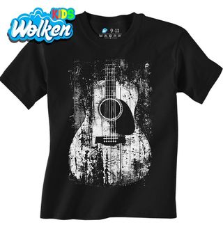 Dětské tričko Vintage Dřevěná Akustická Kytara.jpg