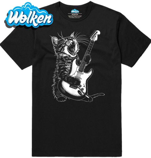 Obrázek produktu Pánské tričko Rocková Kočka s Kytarou