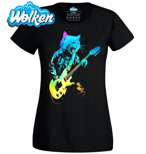 Obrázek produktu Dámské tričko Neonová Kočka na Pódiu