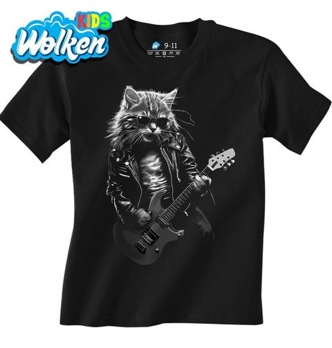 Obrázek produktu Dětské tričko Rockový Kocour s Kytarou