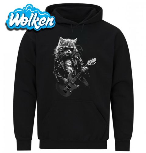 Obrázek produktu Pánská mikina Rockový Kocour s Kytarou