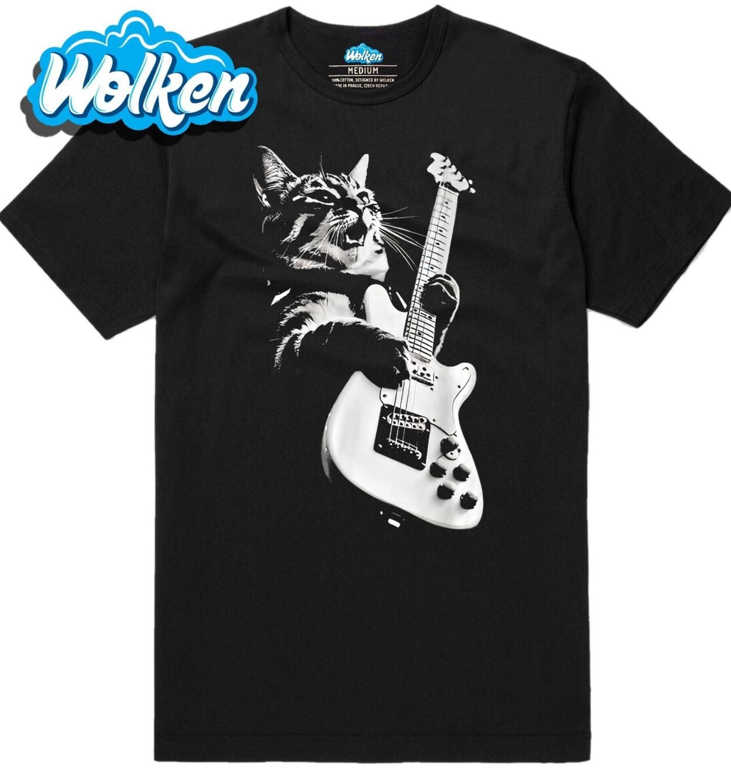 Pánské tričko Kočka s Kytarou.jpg