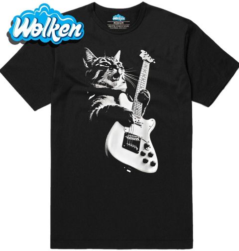 Obrázek produktu Pánské tričko Kočka s Kytarou