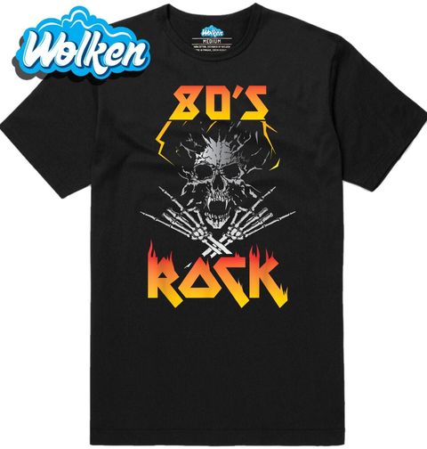 Obrázek produktu Pánské tričko Pekelný Kostlivec 80’s Rock