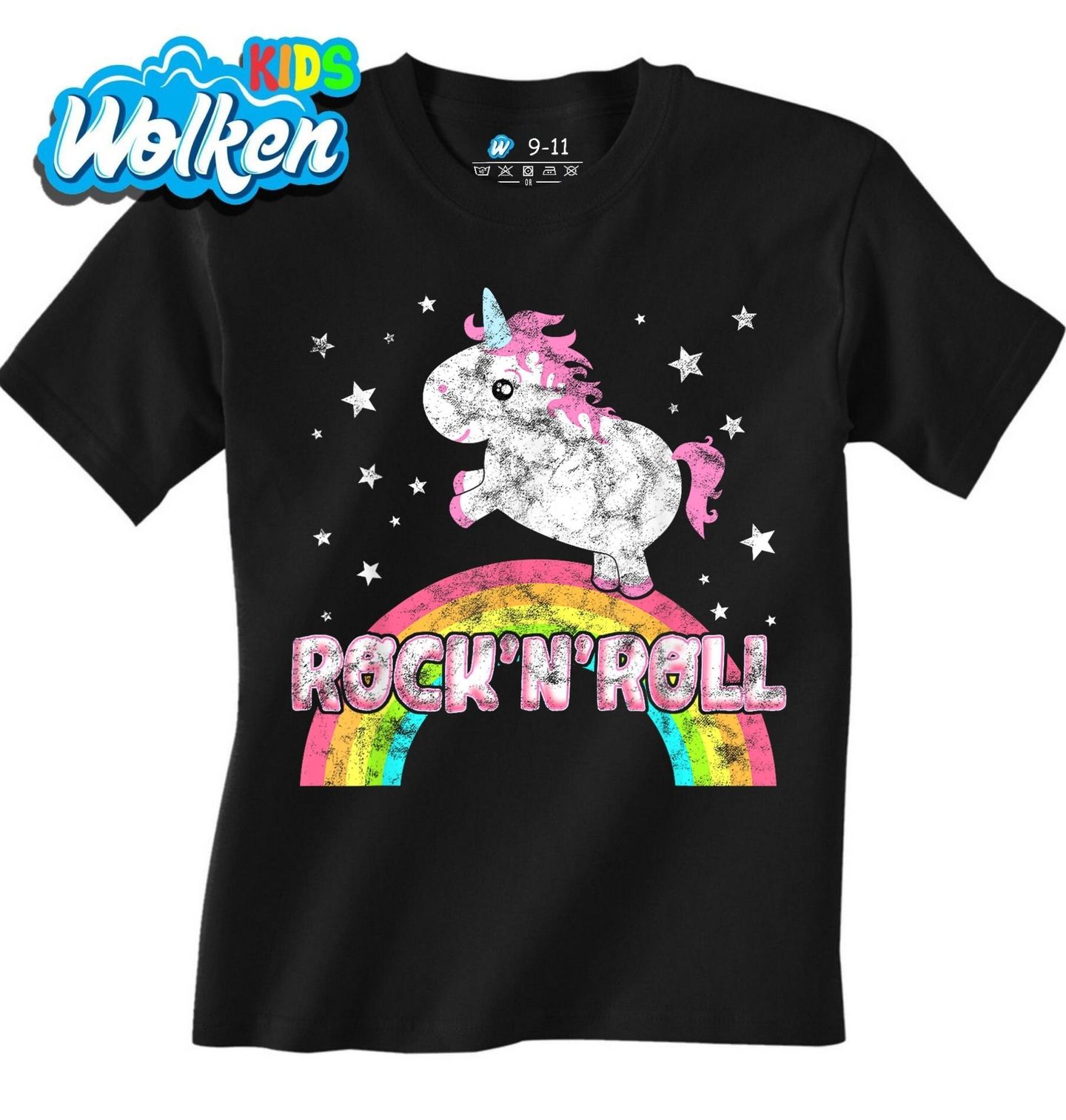 Dětské tričko Vintage Jednorožec na Duze Rock’n’Roll.jpg