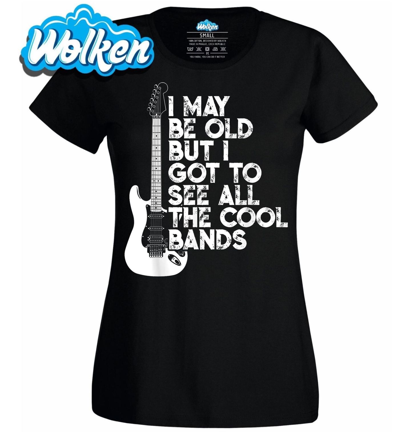 Dámské tričko Možná jsem starý, ale viděl jsem všechny ty skvělé kapely.jpg