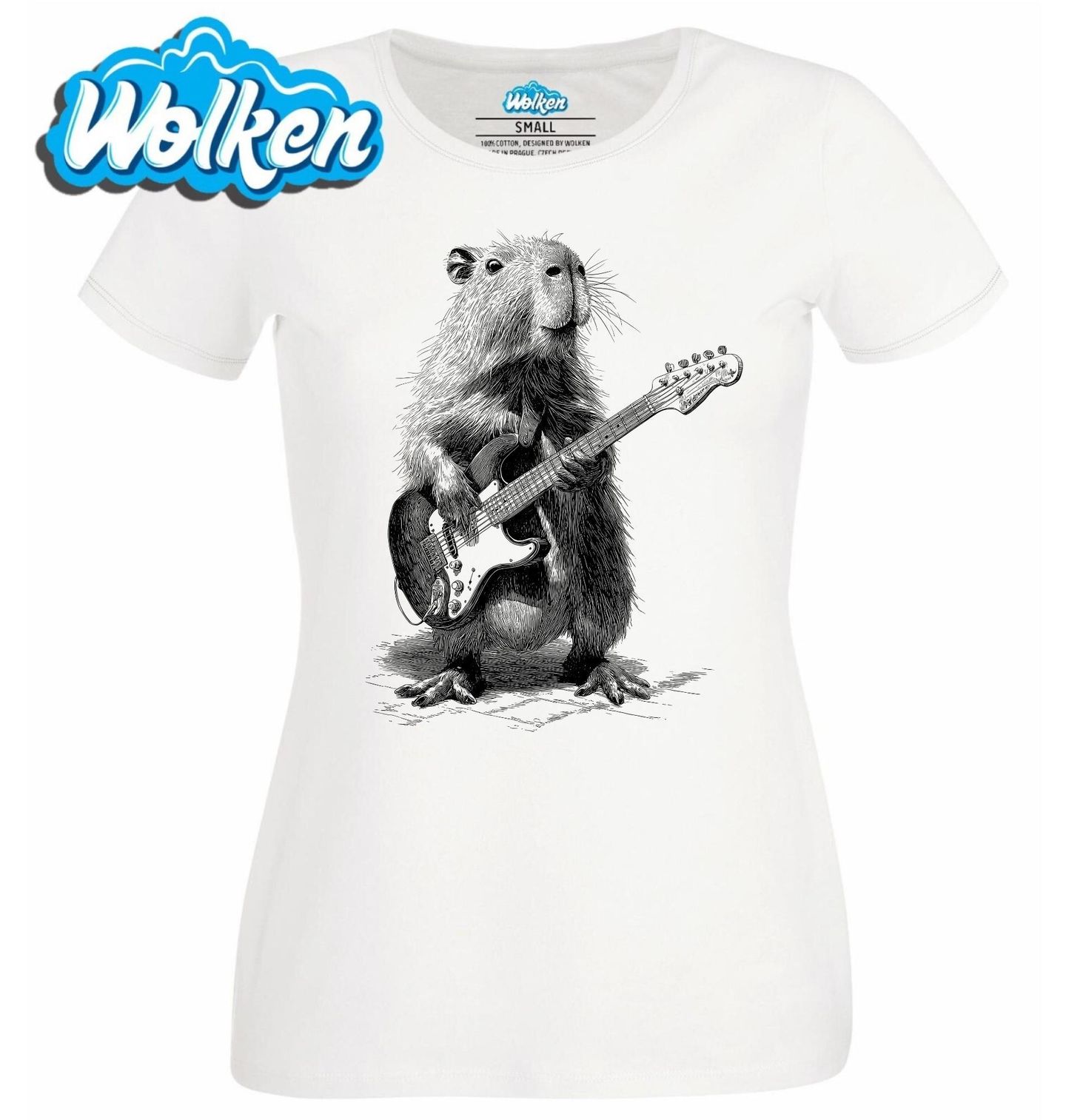 Dámské tričko  Rocková Kapybara Skica.jpg