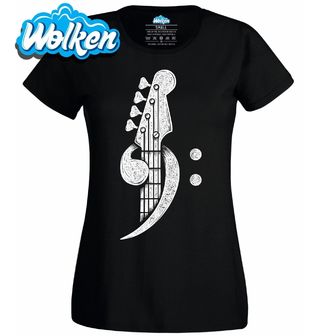 Dámské tričko Baskytara s Basovým Klíčem.jpg