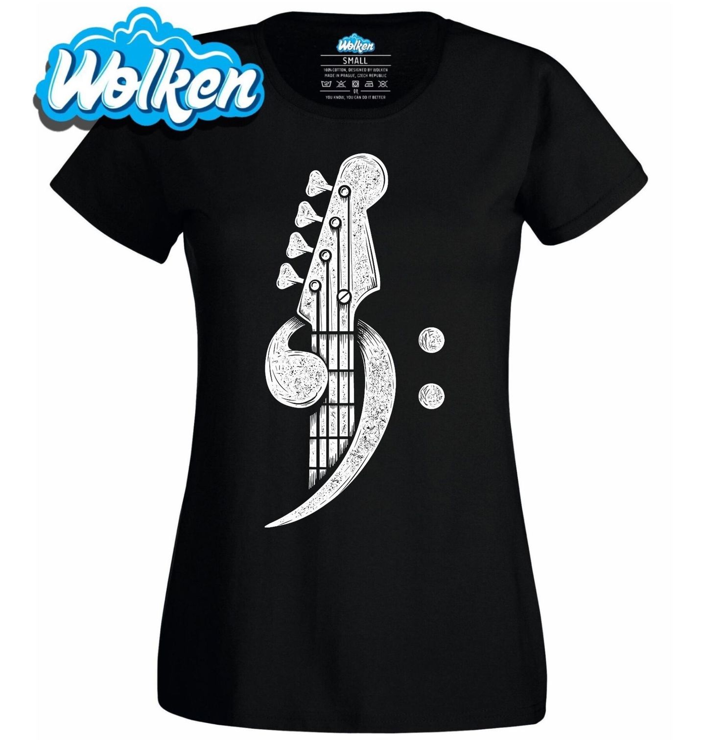 Dámské tričko Baskytara s Basovým Klíčem.jpg