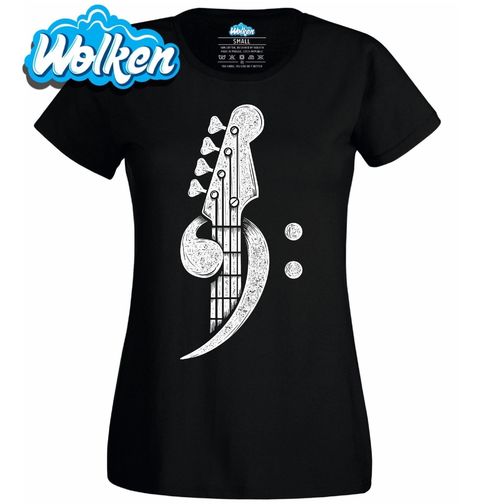 Obrázek produktu Dámské tričko Baskytara s Basovým Klíčem