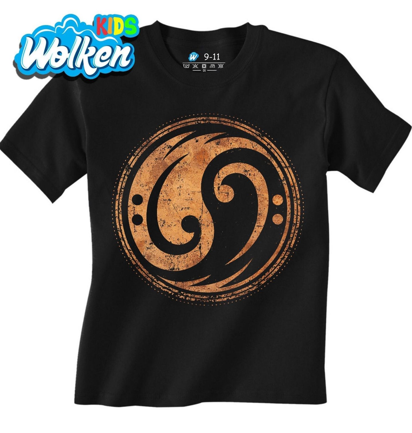 Dětské tričko Jin a Jang Basový Klíč.jpg