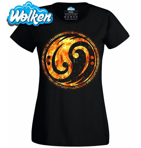 Obrázek produktu Dámské tričko Ohnivý Jin a Jang Basový Klíč