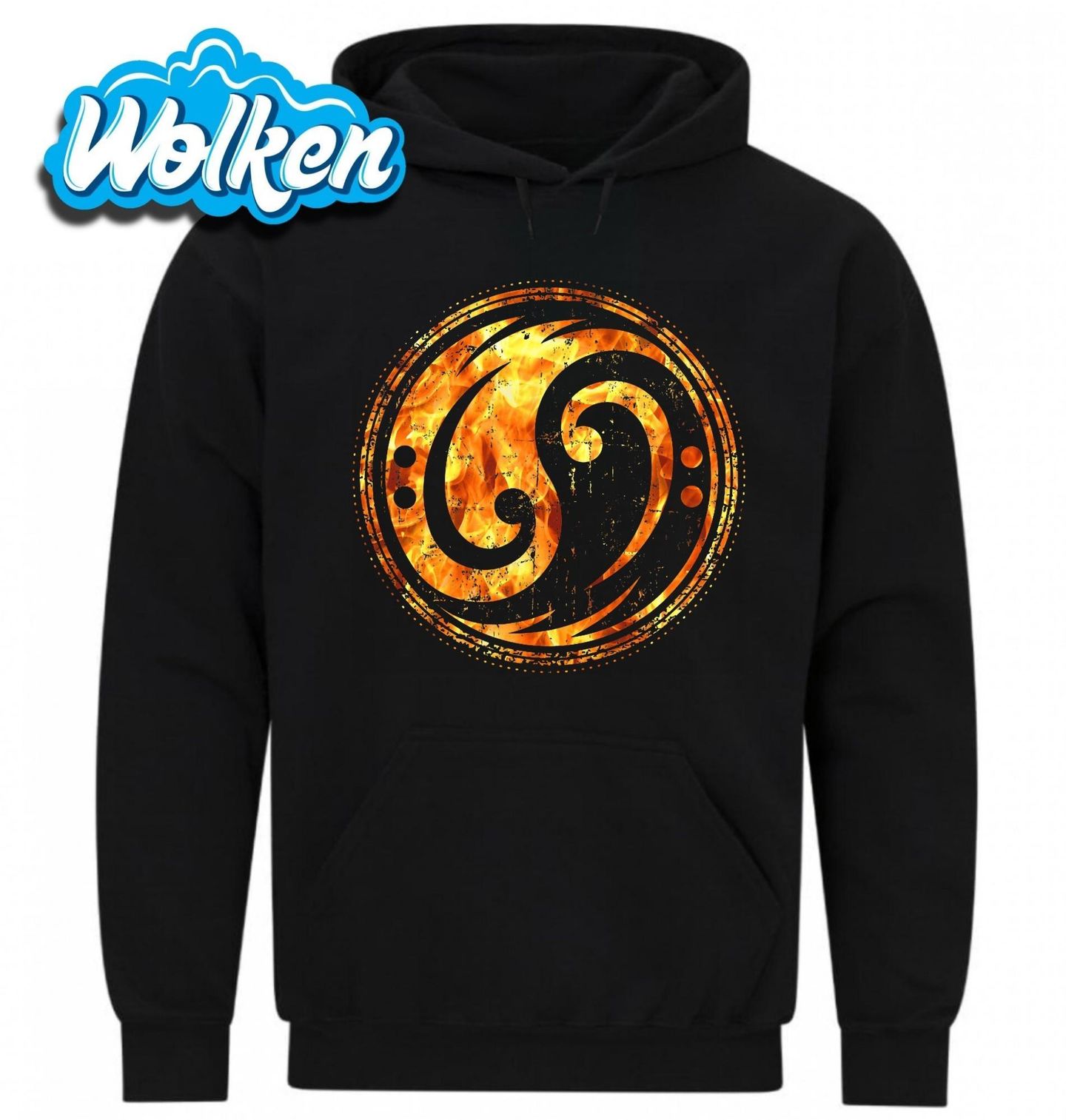 Mikina Ohnivý Jin a Jang Basový Klíč.jpg