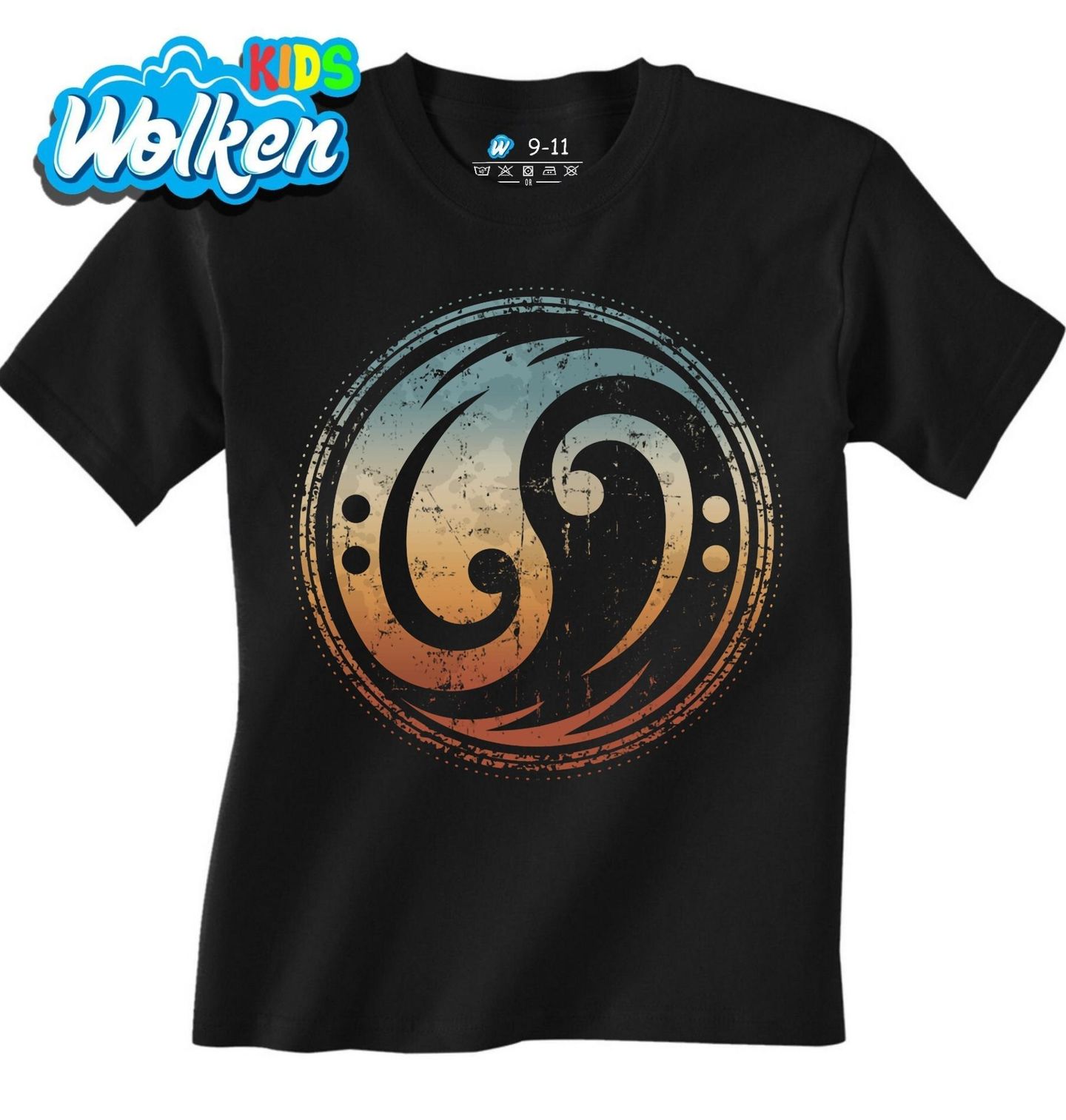 Dětské tričko Vintage Jin a Jang Basový Klíč.jpg