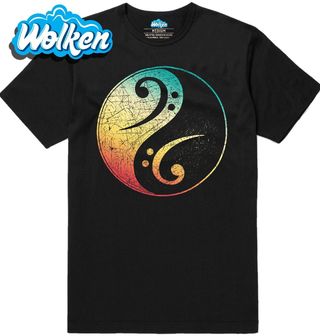 Pánské tričko Retro Jin a Jang Basový Klíč.jpg