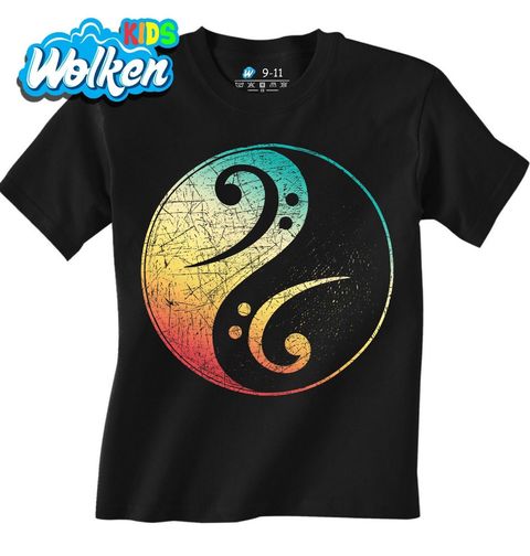 Obrázek produktu Dětské tričko Retro Jin a Jang Basový Klíč