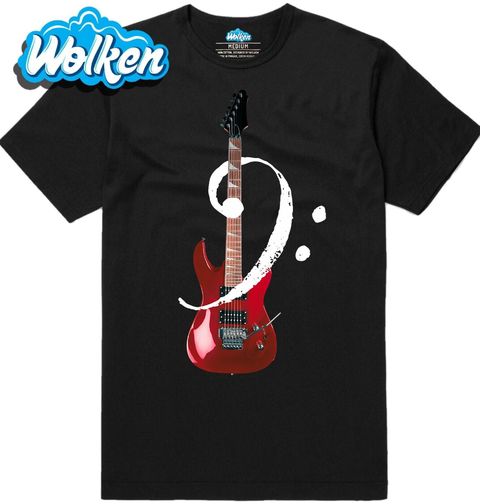 Obrázek produktu Pánské tričko Červená Baskytara a Basový Klíč