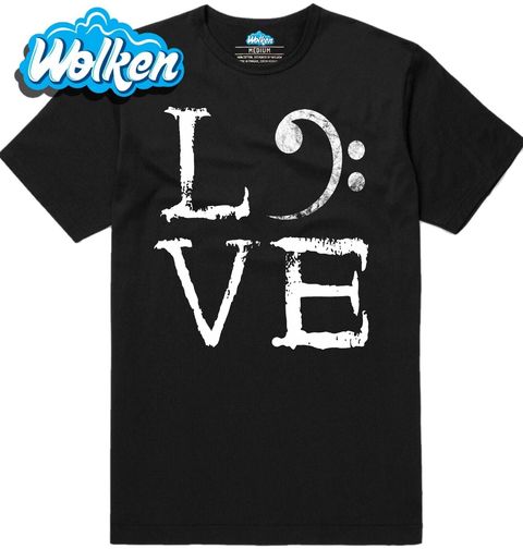 Obrázek produktu Pánské tričko Láska k Basovému Klíči LOVE