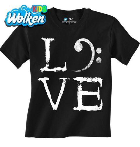 Obrázek produktu Dětské tričko Láska k Basovému Klíči LOVE