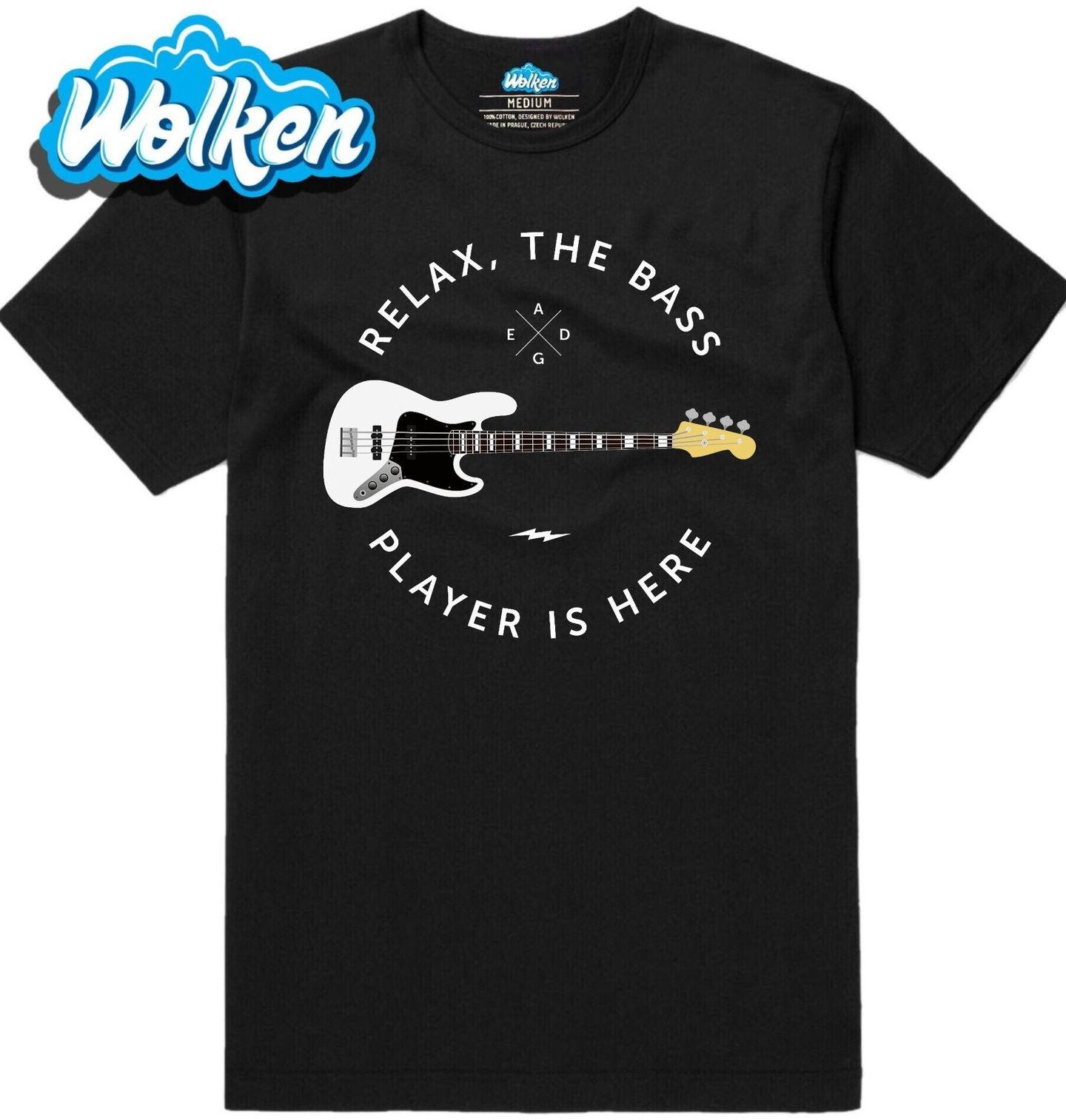 Pánské tričko Klid, basák je tady Relax, The Bass Player Is Here.jpg