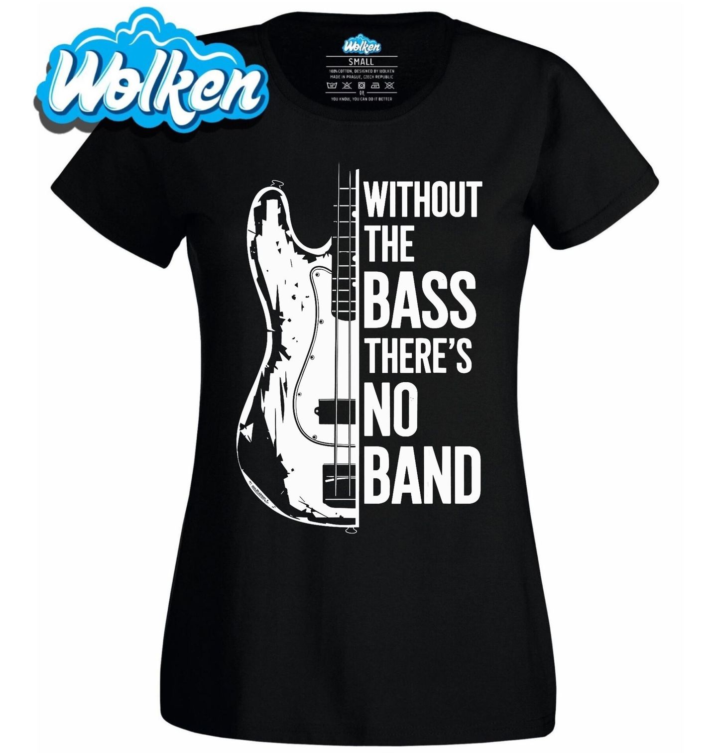 Dámské tričko Bez basy není kapela Without the bass there’s no band.jpg