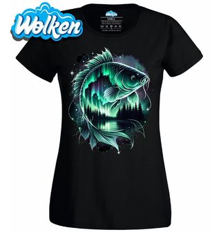 Dámské tričko Noční Kapr v Polární Záři.jpg