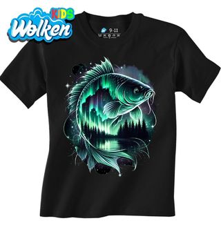 Dětské tričko Noční Kapr v Polární Záři.jpg