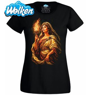 Dámské tričko Bohyně Hestia Plamen Věčného Domova.jpg